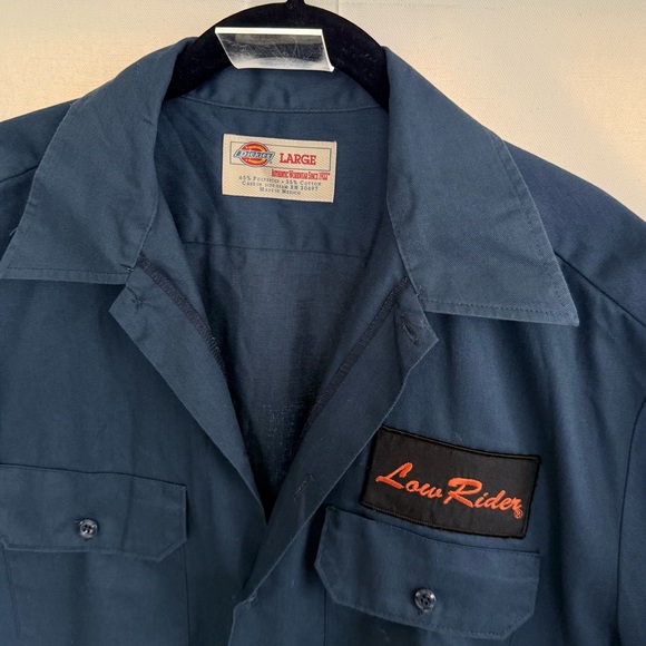 Dickies Workwear Men's Navy Button Down Shirt “Low Rider” Size large - Picture 2 of 3